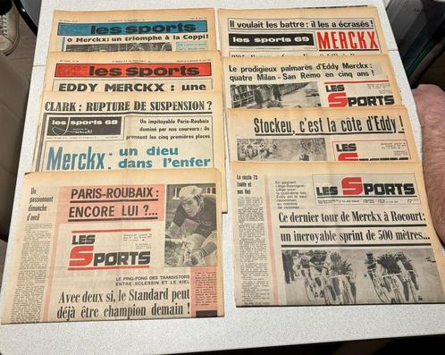 Cyclisme -8 Journaux Sports -Merckx -  Victoires Classiques, Sports & Fitness, Cyclisme, Utilisé, Enlèvement ou Envoi