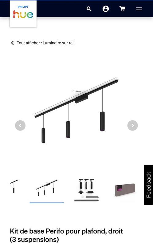 Phillips Hue kit d'éclairage sur rail pour plafond, Huis en Inrichting, Lampen | Vloerlampen, Nieuw, 200 cm of meer, Metaal, Ophalen of Verzenden
