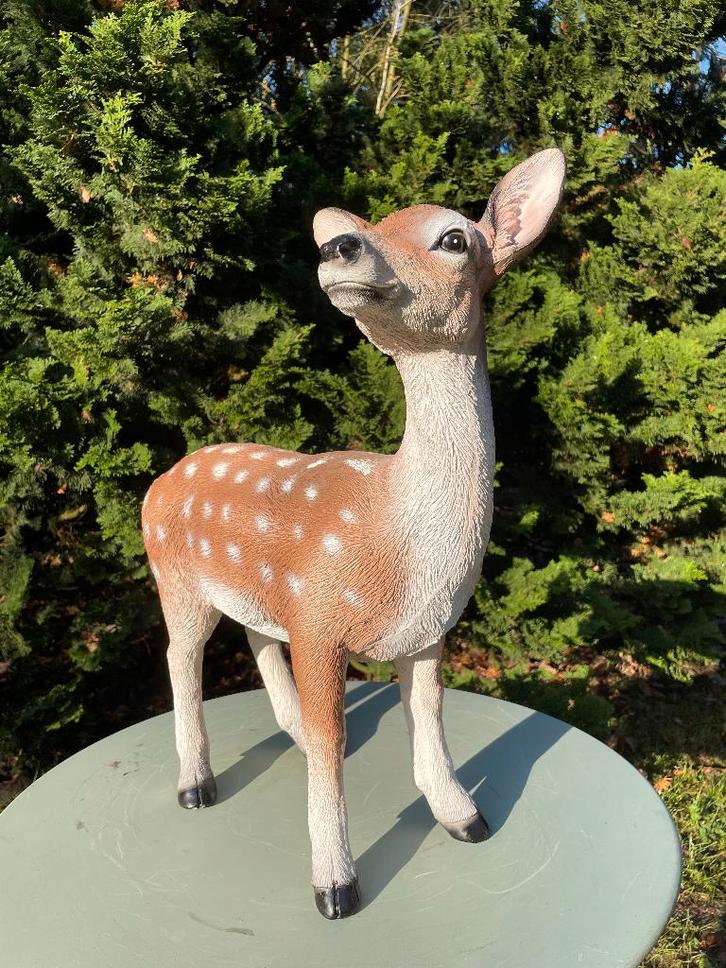 Beeld Hert, tuin, bos, babykamer boerderij 50cm, Tuin en Terras, Tuinbeelden, Nieuw, Dierenbeeld, Kunststof, Ophalen