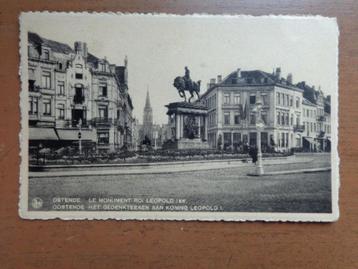 Postkaart Oostende, Het gedenkteken a Koning Leopold I