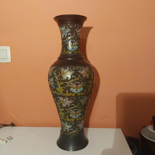 Bronzen Japanse champlève vaas, c1900, Antiquités & Art, Antiquités | Bronze & Cuivre, Bronze, Enlèvement