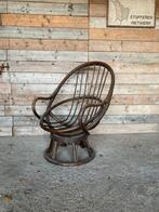 vintage rotan draaifauteuil., Tuin en Terras, Ophalen, Gebruikt, Rotan