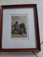 gesigneerde ets kurt Peiser, Antiek en Kunst, Kunst | Etsen en Gravures, Ophalen of Verzenden