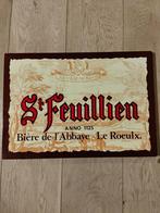 Reclame voor bier in St Feuillien, Verzamelen, Ophalen of Verzenden, Gebruikt, Reclamebord, Plaat of Schild, Overige merken