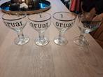 4 orval glazen en in de set van 4 te koop., Ophalen, Zo goed als nieuw