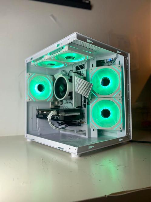 Witte Game PC | RTX 4060, Computers en Software, Desktop Pc's, Zo goed als nieuw, 4 Ghz of meer, HDD, SSD, 16 GB, Met videokaart