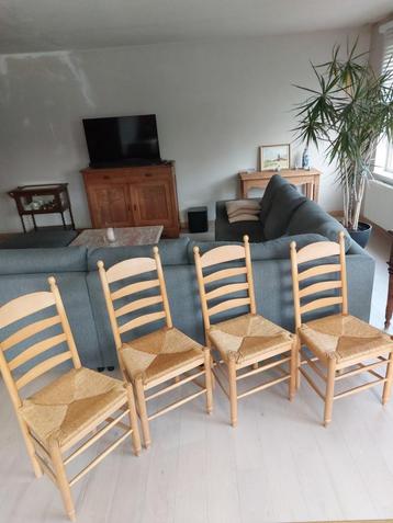 Set van 4 Eetkamer stoelen met rieten zitvlak beschikbaar voor biedingen