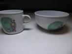 tintin le crabe aux pince d'or ,tasse + bol porcelaine, Enlèvement ou Envoi, Tintin, Comme neuf, Ustensile