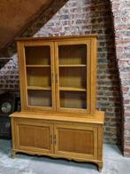 Houten vitrinekast, Huis en Inrichting, Kasten | Buffetkasten, Ophalen, Gebruikt, 100 tot 150 cm, 150 tot 200 cm