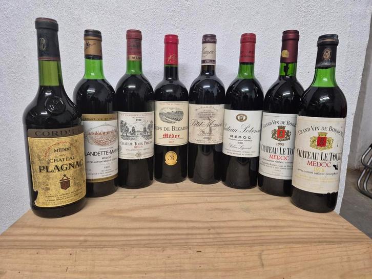 8x Medoc Bordeaux, Verzamelen, Wijnen, Zo goed als nieuw, Rode wijn, Frankrijk, Vol, Ophalen