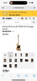 Basse Harley Benton JB-75MN NA Vintage Series (Gaucher), Musique & Instruments, Enlèvement ou Envoi, Neuf, Guitare basse, 50 à 100 watts