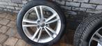 Vier originele Opel velgen A 5-spaaks met banden, Ophalen, 18 inch, Banden en Velgen, Personenwagen