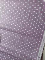 Promo! 6201) 140X50cm katoen stippen lila, 120 cm of meer, Paars, Nieuw, Ophalen of Verzenden