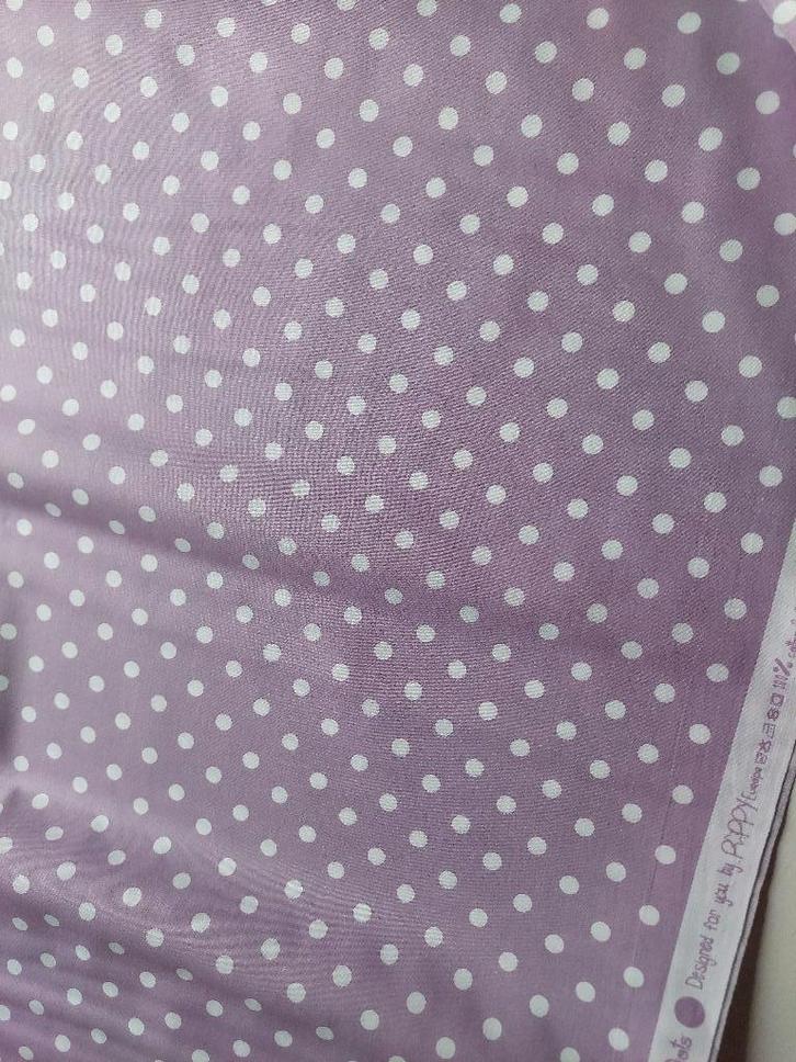 Promo ! 6201) 140X50cm coton à pois lilas, Hobby & Loisirs créatifs, Tissus & Chiffons, Neuf, Coton, 120 cm ou plus, 30 à 200 cm