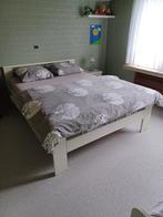 2 persoonsbed, Huis en Inrichting, Slaapkamer | Bedden, Ophalen, Gebruikt, Wit, Tweepersoons