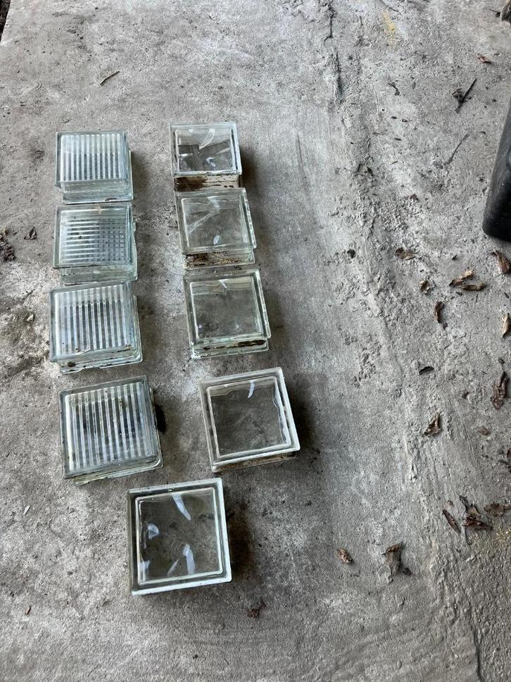 Glasdal / raamblok 5 Stuks 190x190x80mm, Doe-het-zelf en Bouw, Glas en Ramen, Zo goed als nieuw, Overige typen, Veiligheidsglas