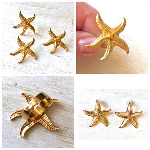 32€ Zeesterring en paar oorbellen, Handtassen en Accessoires, Overige Accessoires, Nieuw, Ophalen of Verzenden
