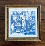 Houten kader met tegel van De Zeepsieder, Antiek en Kunst, Ophalen of Verzenden