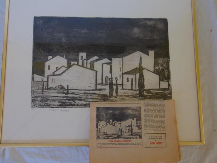 Lithographie Théo Humblet Numéroté et signé, Antiquités & Art, Art | Lithographies & Sérigraphies, Enlèvement ou Envoi