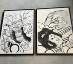 2 moderne Japanse inkt tekeningen, Ophalen of Verzenden