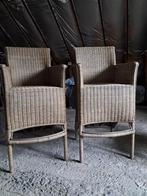 2 hoge rieten barstoelen, Huis en Inrichting, Barkrukken, Ophalen