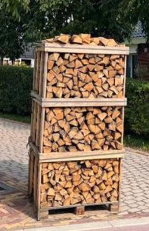 2 kuub Ovengedroogd haardhout. Eik en beuk 15%, Jardin & Terrasse, Plantes | Arbres, Enlèvement ou Envoi