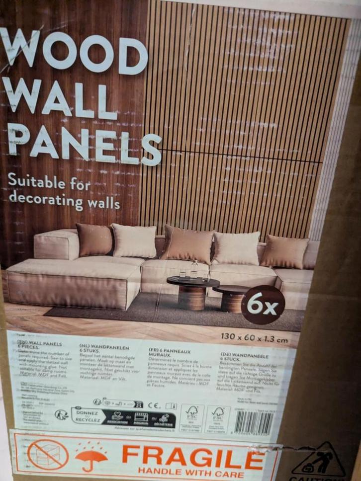 Lot de 6 panneaux acoustiques muraux neufs.
Dim. : 130 x 60, Bricolage & Construction, Plaques & Panneaux, Bois, Enlèvement
