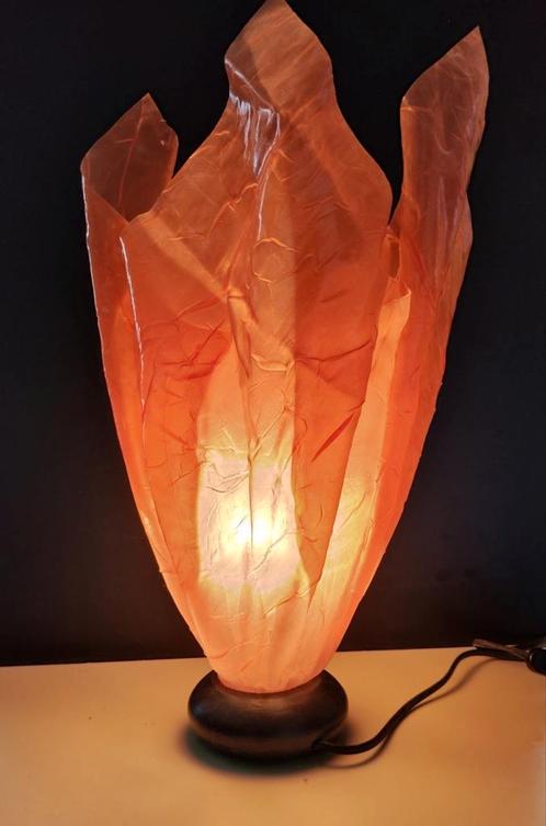 Tafellamp met oranje kap van kunsthars +40 cm, Huis en Inrichting, Lampen | Overige, Zo goed als nieuw, Ophalen of Verzenden