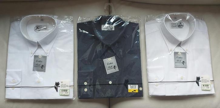 3 nieuwe herenhemden in hun verpakking - VERKOCHT !, Kleding | Heren, Overhemden, Nieuw, Halswijdte 39/40 (M), Ophalen of Verzenden