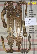 42/66messing/deurklinken/handvat/poignée/porte/laiton massif, Ophalen of Verzenden, Gebruikt, Koper of Messing, Klink of Kruk