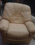 Salon cuir jaune divan/lit 3+1+1, Maison & Meubles, Enlèvement, Cuir