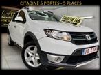 DACIA SANDERO STEPWAY 0.9 ESSENCE 90 ‼️GARANTIE 1 AN CTOK‼️, Zwart, Wit, 115 g/km, 5 deurs