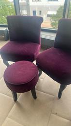 Velours salon paars op lage pootjes, prima staat, Ophalen, Zo goed als nieuw, Stof