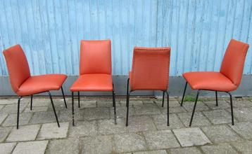 4 vintage stoelen van Pierre Guariche voor Meurop, jaren 60 disponible aux enchères