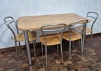 Table avec 4 chaises, Huis en Inrichting, Tafels | Eettafels, Ophalen, Gebruikt, 100 tot 150 cm, 50 tot 100 cm