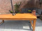 Teak tafel en bank, Ophalen, Zo goed als nieuw