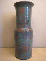 Keramiek vaas, groen, hoogte 26cm, diameter 9,5cm, mooi !!, Antiek en Kunst, Ophalen