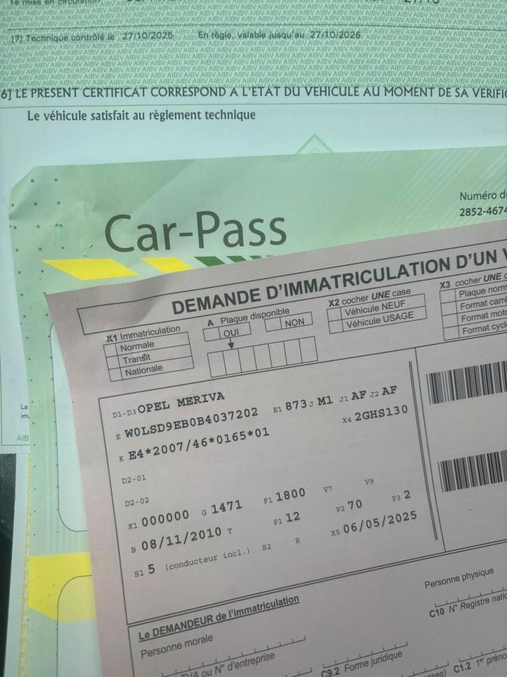 OPEL MERIVA 2011diesel euro 5 . distribution chaîne 13 cc, Handtassen en Accessoires, Uiterlijk | Mondverzorging, Gebruikt, Ophalen