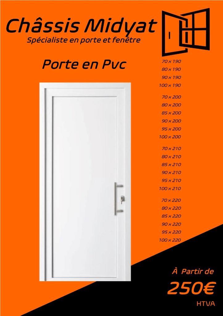 Porte Pvc 250€, Bricolage & Construction, Systèmes d'alarme, Neuf, Enlèvement