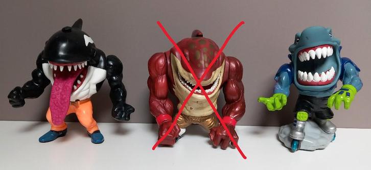 Vintage speelgoed jaren 80/90 - Street Sharks, Extr Dino,..., Collections, Jouets miniatures, Utilisé, Enlèvement