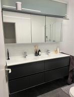 Dubbel lavabomeubel met spiegelkast, Huis en Inrichting, Ophalen, Zo goed als nieuw, Spiegelkast