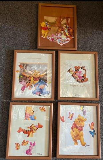 5 kaders van winnie  the pooh & friends  samen voor 20€ beschikbaar voor biedingen