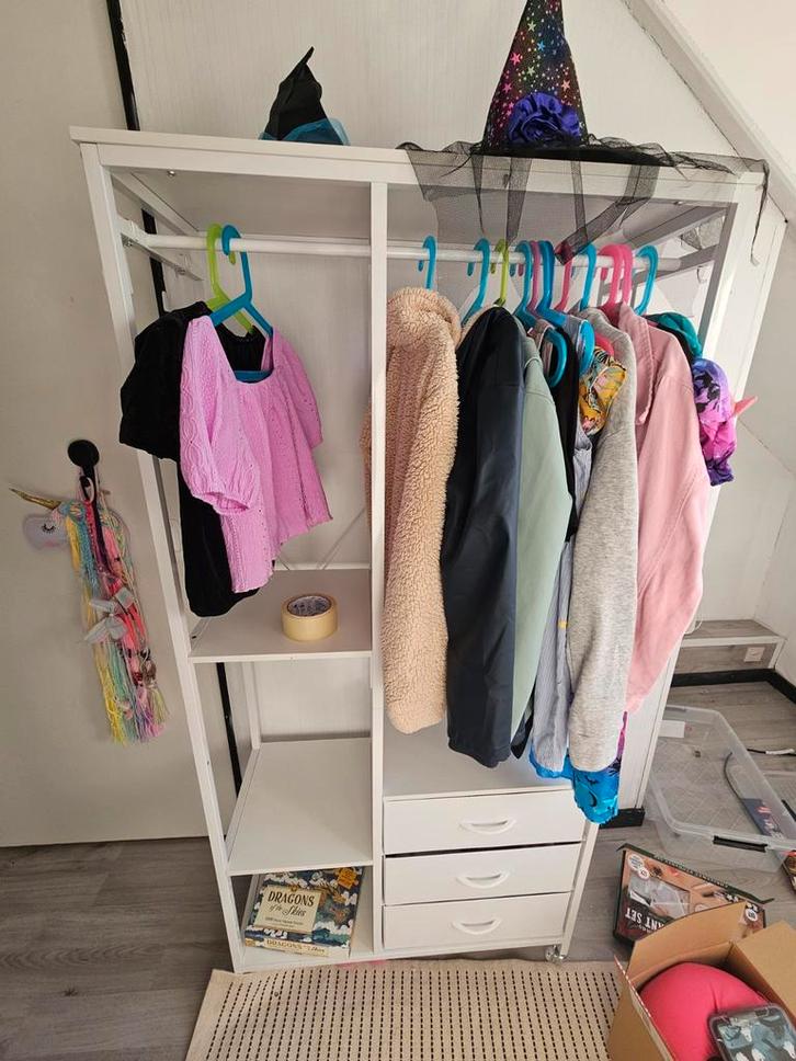 Armoire ouverte avec tiroirs et étagères, Maison & Meubles, Armoires | Penderies & Garde-robes, Comme neuf, 150 à 200 cm, 50 à 100 cm