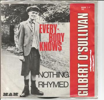 45T Gilbert O'Sullivan - Nothing Rhymed - MAM 3Y50 - 1970 beschikbaar voor biedingen