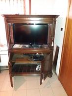 Eiken tv-kast, Ophalen, Gebruikt, 100 tot 150 cm, Eikenhout