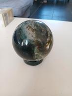 Mosagaat bol met agaat staander, Verzamelen, Mineralen en Fossielen, Ophalen of Verzenden, Mineraal