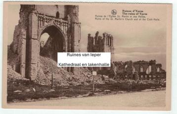 Oude postkaarten van Ieper (2 stuks) onbeschreven beschikbaar voor biedingen
