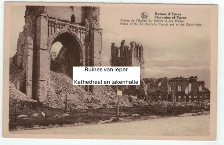 Oude postkaarten van Ieper (2 stuks) onbeschreven, Verzamelen, Postkaarten | België, Ongelopen, West-Vlaanderen, Ophalen of Verzenden