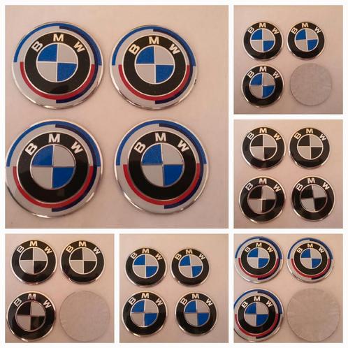 Bmw stickers blauw of zwart wit en 50 jaar editie 》4 x 56 mm, Auto diversen, Autostickers, Ophalen of Verzenden