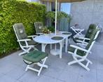 Mobilier jardin (chaises, tabourets, table, coussins, sets), Ophalen, Overige materialen, Gebruikt, 6 zitplaatsen